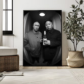Putin & Kim Jong Un | Satire Doorbell Cam Wall Art Print - Print